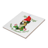 Pembroke Welsh Corgi Christmas Fliese (Seite)