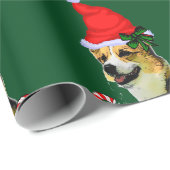 Pembroke Welsh Corgi Christmas Geschenkpapier (Rolleneckpunkt)