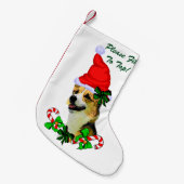 Pembroke Welsh Corgi Christmas Kleiner Weihnachtsstrumpf (Vorderansicht (hängend))