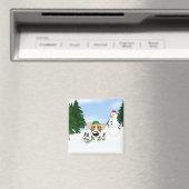 Pembroke Welsh Corgi Christmas Magnet (In Situ (Geschirrspüler))