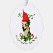 Pembroke Welsh Corgi Christmas Ornament Karte (Links)