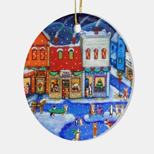 Pembroke Welsh Corgi Circle Ornament (Links)