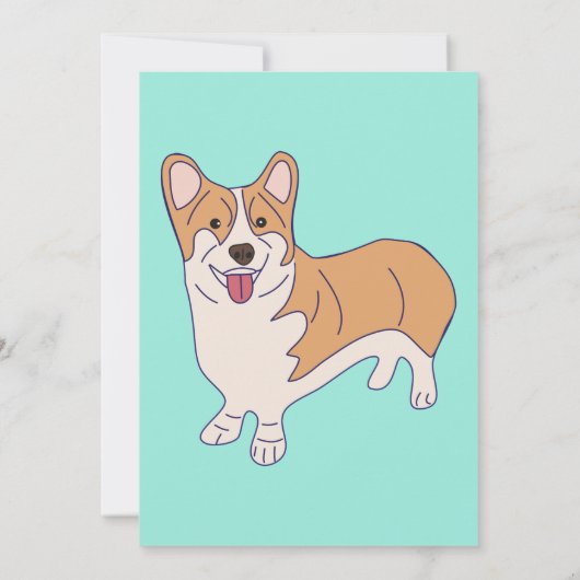 Pembroke Welsh Corgi Custom Party Invites Einladung (Rückseite)