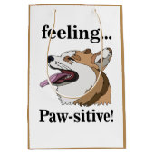 Pembroke Welsh Corgi Cute Dog Mittlere Geschenktüte (Vorderseite)