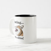 Pembroke Welsh Corgi Cute Dog Zweifarbige Tasse (Vorderseite Links)
