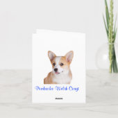 Pembroke Welsh Corgi Denken Sie an Ihre Grußkarte Karte (Rückseite)