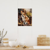 Pembroke Welsh Corgi Dog Art Print Poster (Küche)