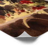 Pembroke Welsh Corgi Dog Art Print Poster (Ecke)