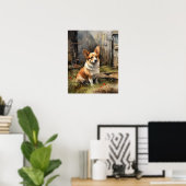 Pembroke Welsh Corgi Dog Art Print Poster (Heimbüro)