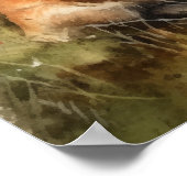 Pembroke Welsh Corgi Dog Art Print Poster (Ecke)