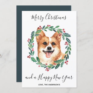 Pembroke Welsh Corgi Dog Elegant Frohe Weihnachten