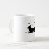 Pembroke Welsh Corgi Dog - Halloween Moon Silhouet Kaffeetasse (Vorderseite Links)