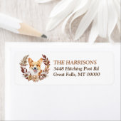 Pembroke Welsh Corgi Dog Herbstkranz (Insitu)