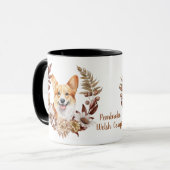 Pembroke Welsh Corgi Dog Herbstkranz Tasse (Vorderseite Links)