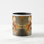 Pembroke Welsh Corgi Dog im Abstrakten Hintergrund Tasse (Zentrum)