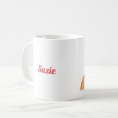 Pembroke Welsh Corgi Dog Individuelle Name Kaffeetasse (Vorderseite Links)