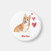 Pembroke Welsh Corgi Dog Individuelle Name Magnet (Vorne)