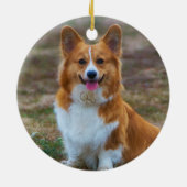 Pembroke Welsh Corgi Dog Keramik Ornament (Hinten)