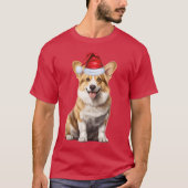 Pembroke Welsh Corgi Dog Lover Weihnachten T-Shirt (Vorderseite)