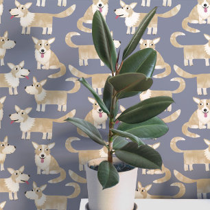 Pembroke Welsh Corgi Dog Pattern Tapete