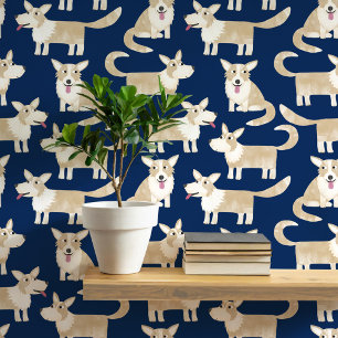 Pembroke Welsh Corgi Dog Pattern Tapete