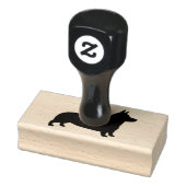 Pembroke Welsh Corgi Dog Rasse Silhouette Gummistempel (Stempel)