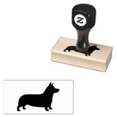 Pembroke Welsh Corgi Dog Rasse Silhouette Gummistempel (Stempel)