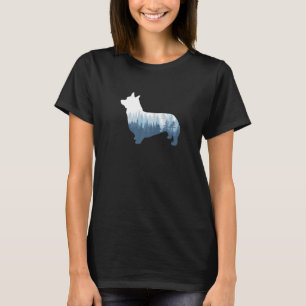 Pembroke Welsh Corgi Dog Silhouette Außenwelt T-Shirt