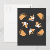 Pembroke Welsh Corgi Dog und mexikanischer Taco Lo Postkarte (Vorne/Hinten)