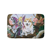 Pembroke Welsh Corgi Fairy Fantasy Badematte (Vorderseite)