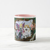 Pembroke Welsh Corgi Fairy Fantasy Tasse (Zentrum)