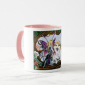 Pembroke Welsh Corgi Fairy Fantasy Tasse (Vorderseite Links)