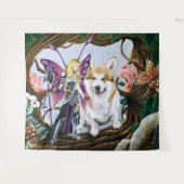 Pembroke Welsh Corgi Fairy Fantasy Wandteppich (Vorderseite (Horizontal))