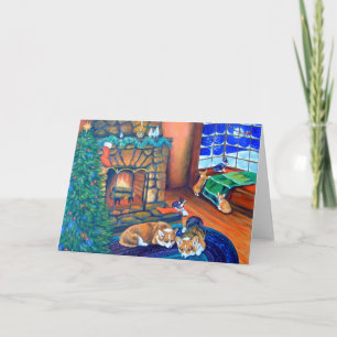 Pembroke Welsh Corgi Feiertagskarte