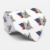 Pembroke Welsh Corgi Flag Krawatte (Gerollt)