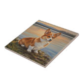 Pembroke Welsh Corgi Fliese (Seite)