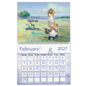 Pembroke Welsh Corgi Folk Art Calendar Kalender (Feb 2027)