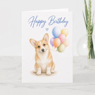 Pembroke Welsh Corgi Geburtstag Karte