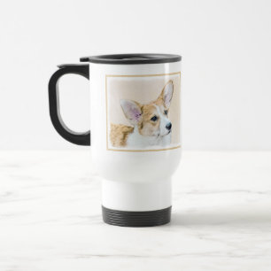 Pembroke Welsh Corgi Gemälde - Originale Hundekuns Reisebecher