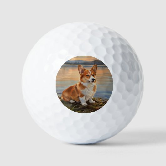 Pembroke Welsh Corgi Golfball (Vorderseite)