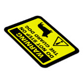 Pembroke Welsh Corgi Guard Hundelwarnung Funny Magnet (Rechte Seite)