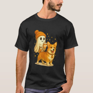 Pembroke Welsh Corgi Halloween-Geist gehender Hund T-Shirt