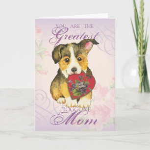 Pembroke Welsh Corgi Heart Mama Karte