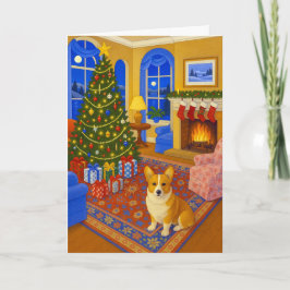 Pembroke Welsh Corgi Holiday Card Feiertagskarte