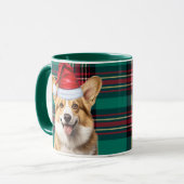 Pembroke Welsh Corgi Holiday Karierte Weihnachten Tasse (Vorderseite Links)