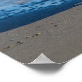 Pembroke Welsh Corgi Hund läuft am Strand Poster (Ecke)