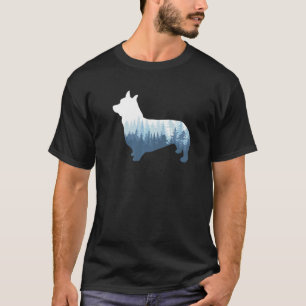 Pembroke Welsh Corgi Hund Silhouette Outdoor Natur T-Shirt