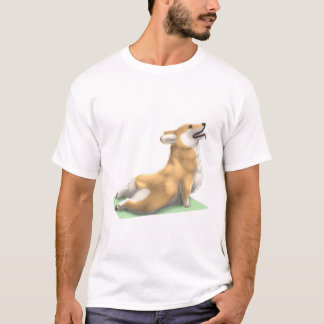 Pembroke Welsh Corgi Hund Yoga Pose Medizin Zen T-Shirt