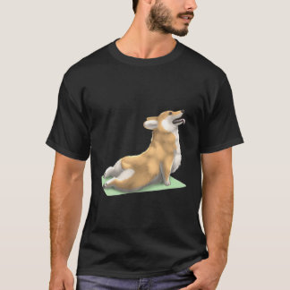 Pembroke Welsh Corgi Hund Yoga Pose Medizin Zen T-Shirt