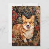 Pembroke Welsh Corgi im Viktorianischen Blumengart Einladung (Vorderseite)
